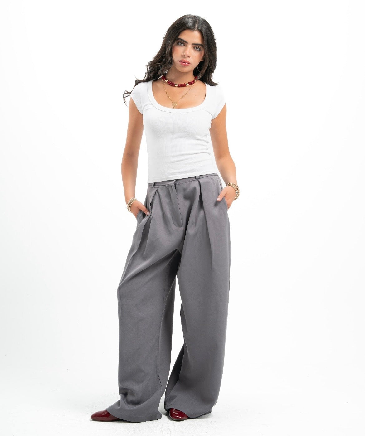 Cool Grey Tailored Pants