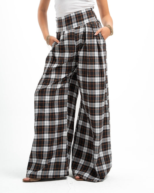 Reddish Brown Plaid Pants