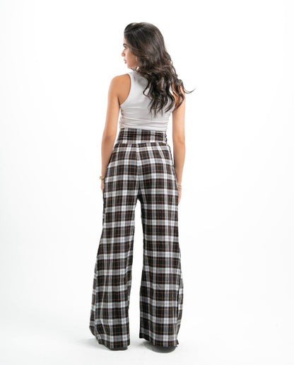 Reddish Brown Plaid Pants