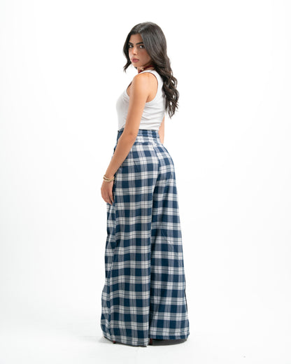 Blue x White Plaid Pants