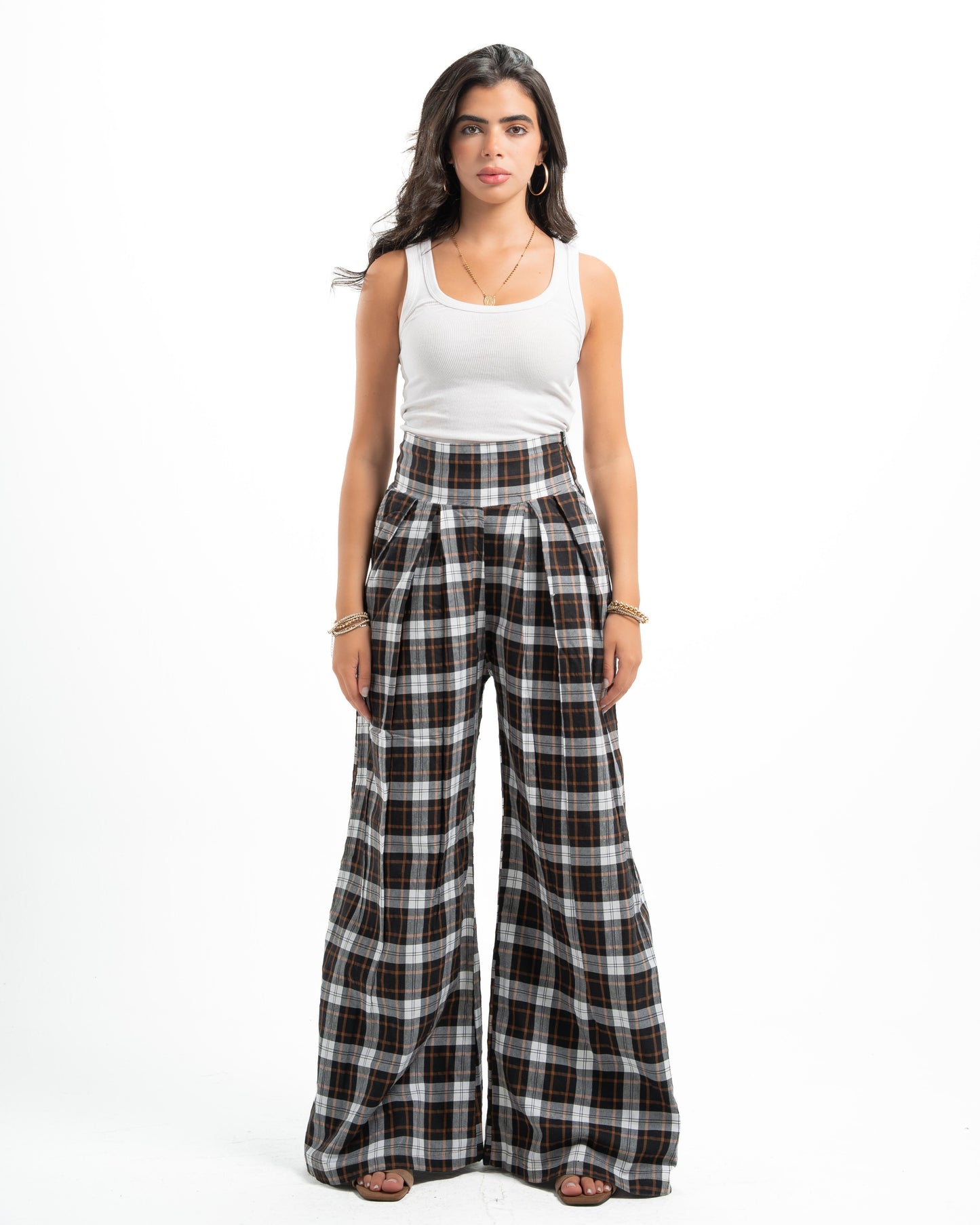 Reddish Brown Plaid Pants