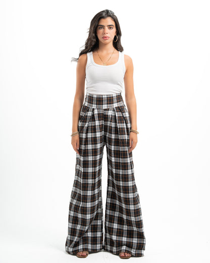 Reddish Brown Plaid Pants