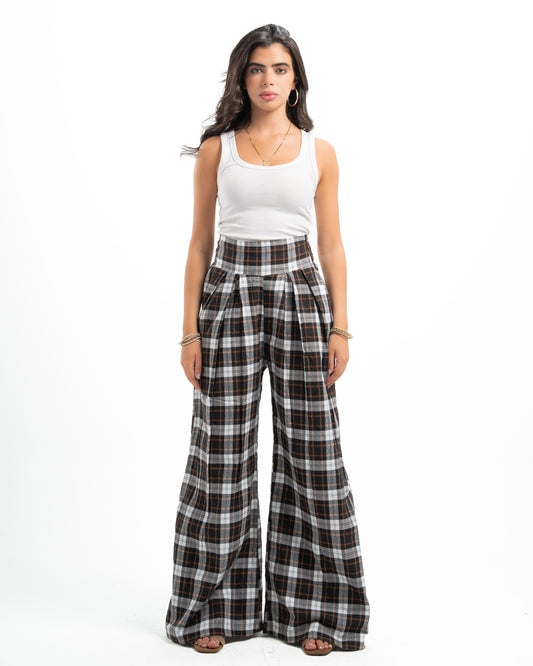 Reddish Brown Plaid Pants