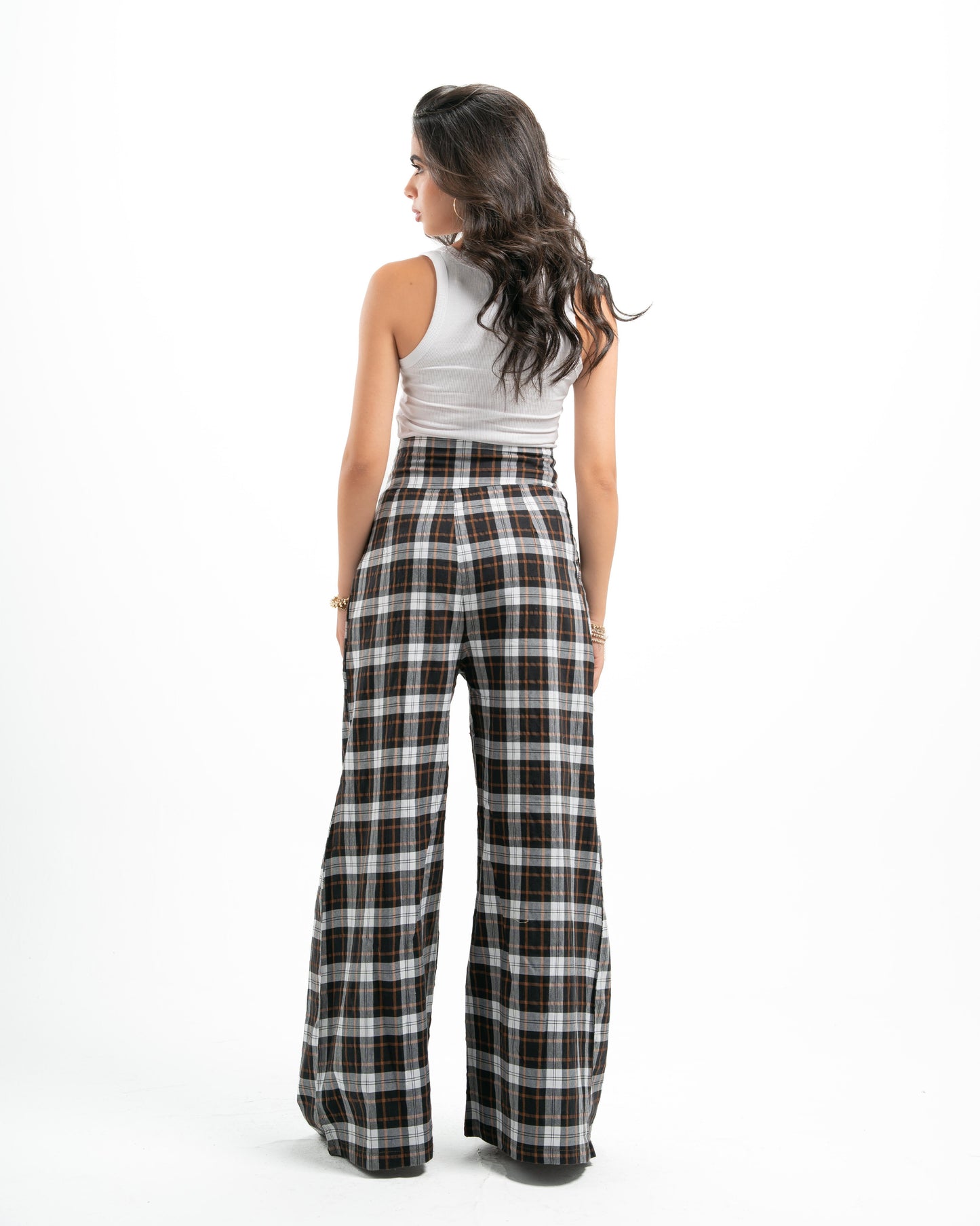 Reddish Brown Plaid Pants
