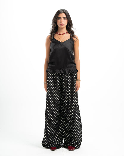 Black Polka-dot Pants