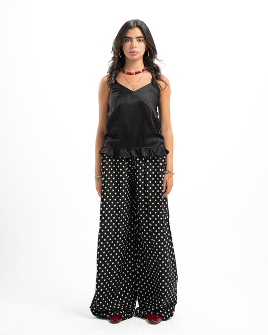 Black Polka-dot Pants