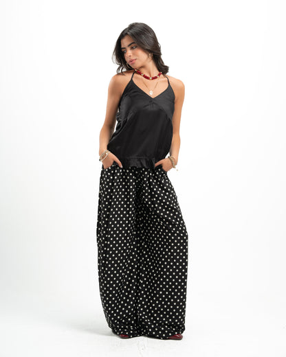 Black Polka-dot Pants