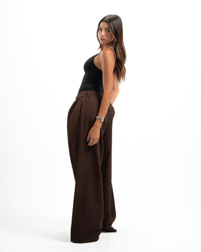 Brown Tailored Pants