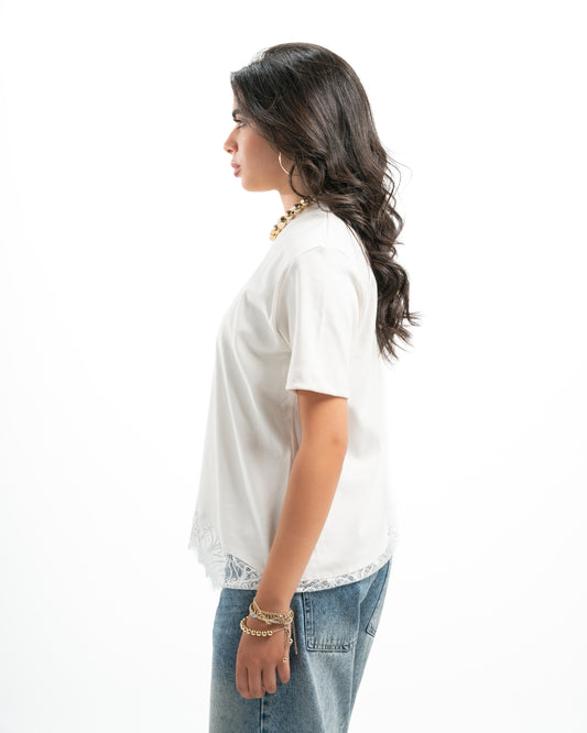 White Lace Tee